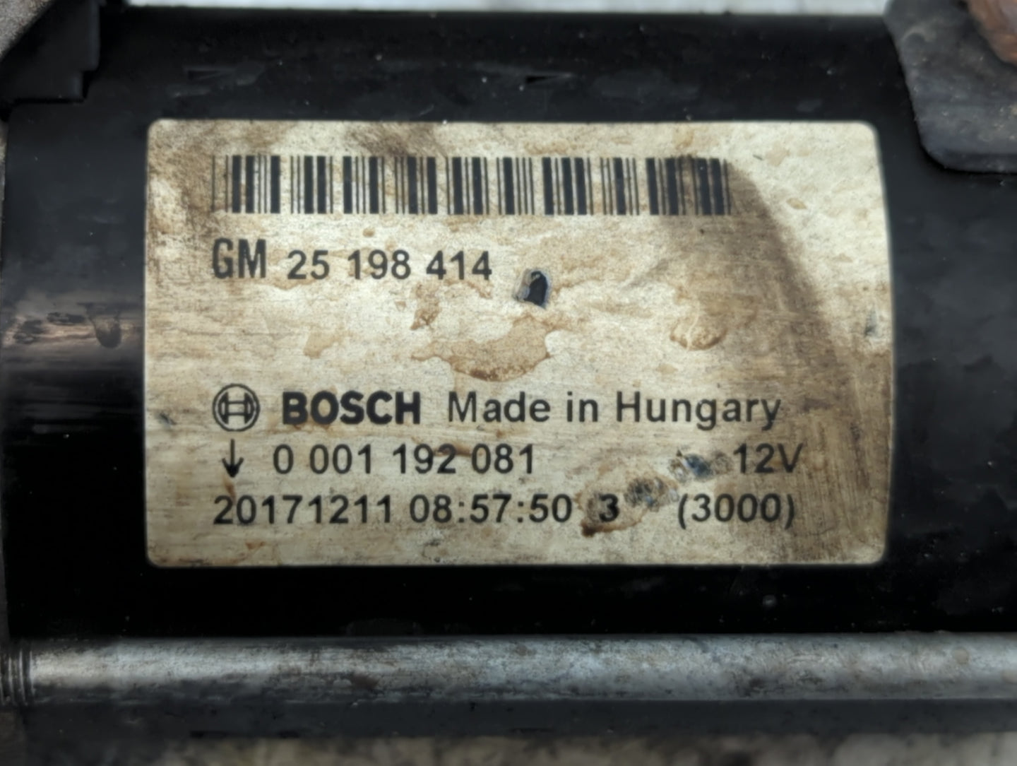 2014-2021 Buick Encore Car Starter Motor Solenoid OEM P/N:0 001 192 081 25 198 414 Fits OEM Used Auto Parts - Oemusedautopar