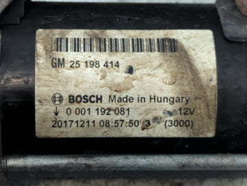 2014-2021 Buick Encore Car Starter Motor Solenoid OEM P/N:0 001 192 081 25 198 414 Fits OEM Used Auto Parts