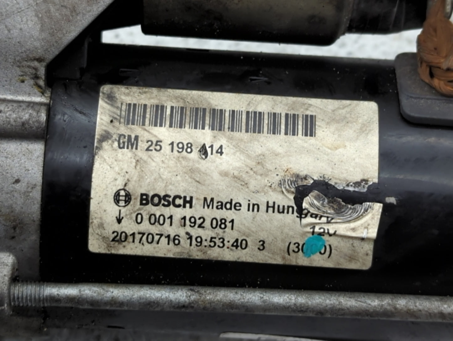 2014-2021 Buick Encore Car Starter Motor Solenoid OEM P/N:0 001 192 081 25 198 414 Fits OEM Used Auto Parts - Oemusedautopar