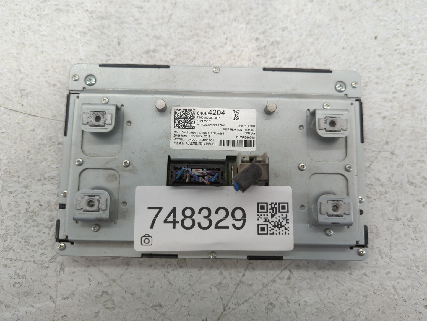 Buick Encore Information Display Screen - Oemusedautoparts1.com