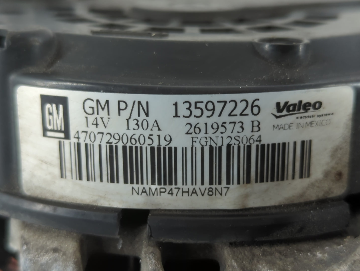 2013-2021 Buick Encore Alternator Replacement Generator Charging Assembly Engine OEM P/N:2619573 B 13597226 Fits OEM Used Au