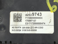 2017-2018 Buick Encore Instrument Cluster Speedometer Gauges P/N:42539743 Fits Fits 2017 2018 OEM Used Auto Parts - Oemuseda