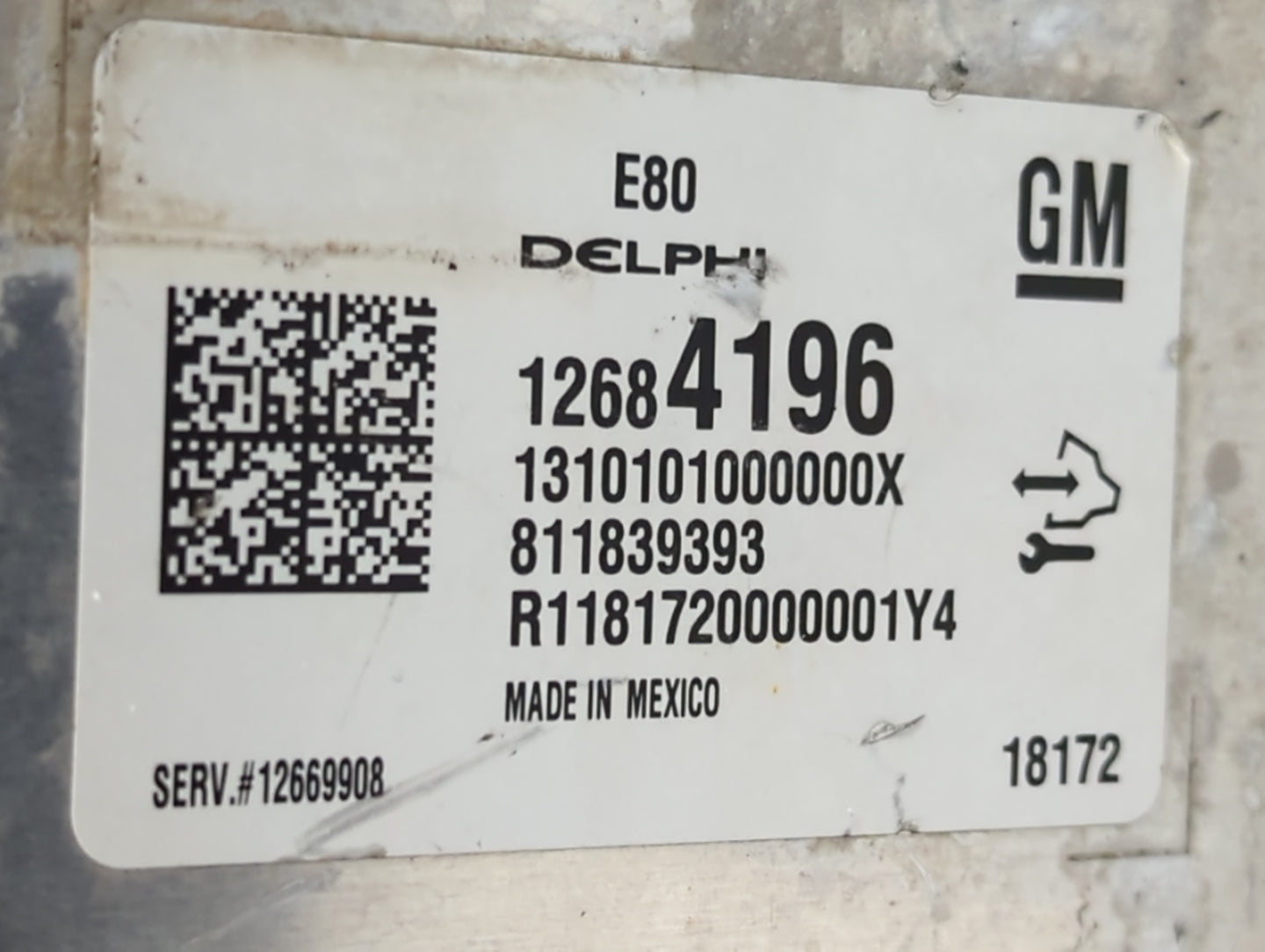 2017-2018 Cadillac Ct6 PCM Engine Control Computer ECU ECM PCU OEM P/N:12684196 Fits Fits 2017 2018 2019 2020 OEM Used Auto 
