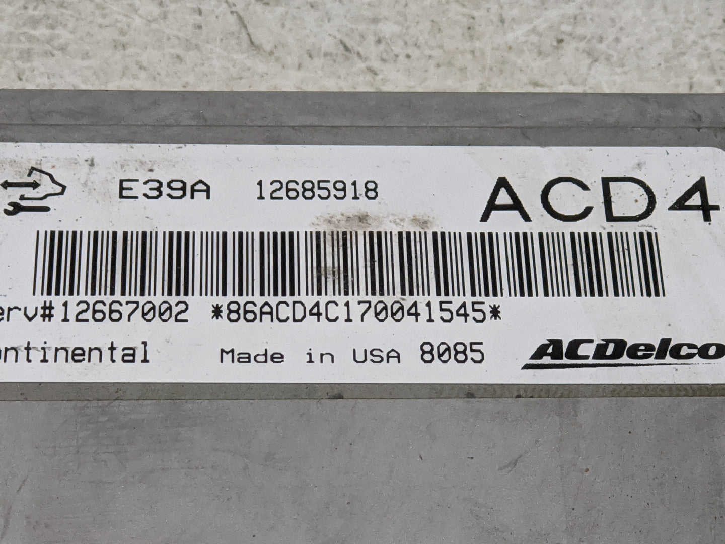 2017-2019 Cadillac Xts PCM Engine Control Computer ECU ECM PCU OEM P/N:12685918 Fits Fits 2017 2018 2019 2020 OEM Used Auto 