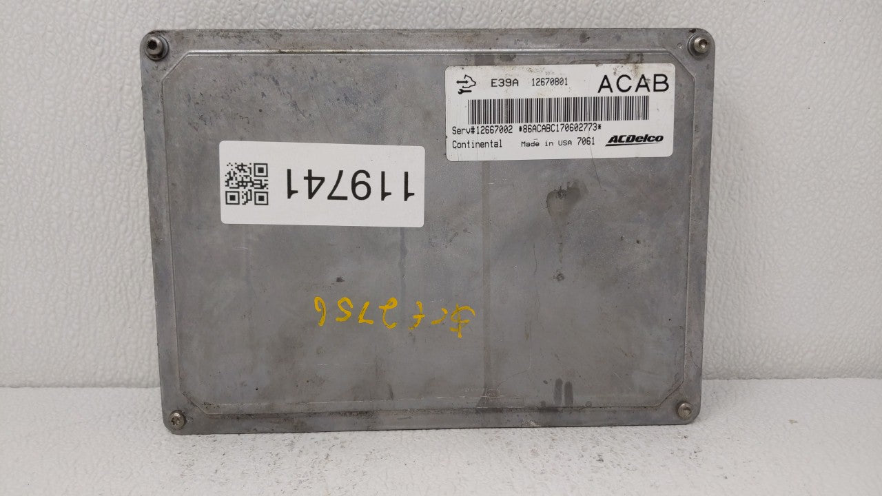 2017-2019 Cadillac Xts PCM Engine Control Computer ECU ECM PCU OEM P/N:12667189,12670801,12670801 12670801 Fits OEM Used Aut