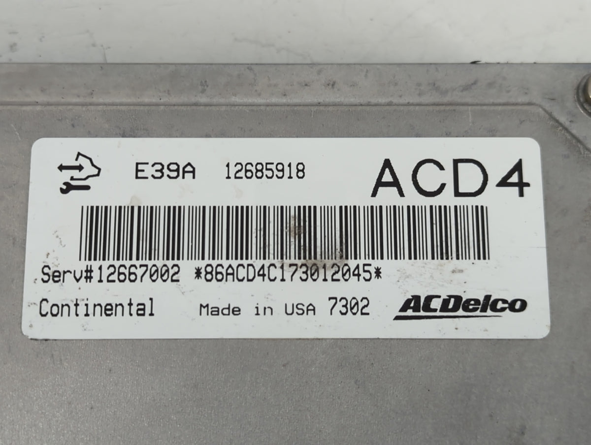 2017-2019 Cadillac Xts PCM Engine Control Computer ECU ECM PCU OEM P/N:12667002 E39A 12685918 Fits 2017 2018 2019 2020 OEM U