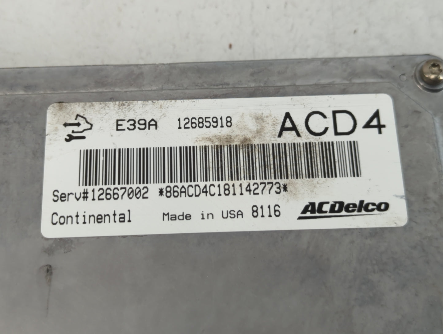 2017-2019 Cadillac Xts PCM Engine Control Computer ECU ECM PCU OEM P/N:12685918 E39A Fits Fits 2017 2018 2019 2020 OEM Used 
