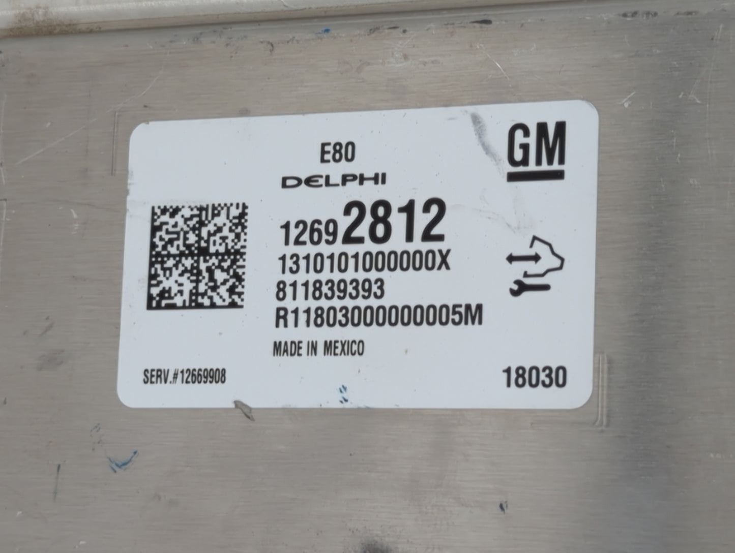 2018 Chevrolet Colorado PCM Engine Control Computer ECU ECM PCU OEM P/N:12669908 12681528 Fits Fits 2017 2019 OEM Used Auto 