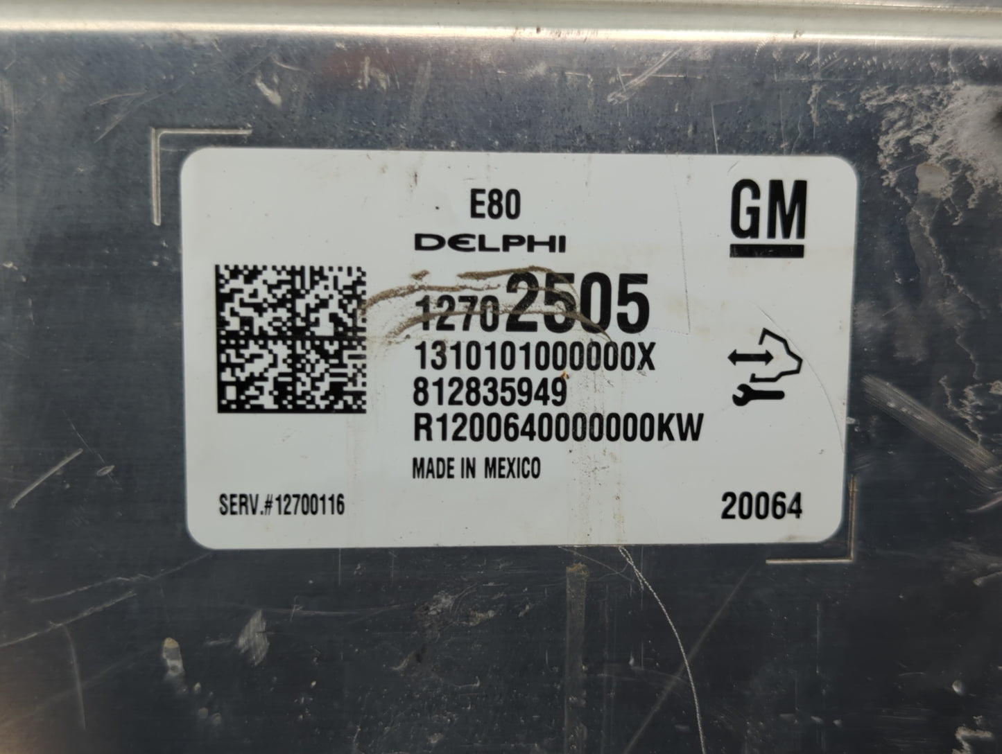 2018 Chevrolet Colorado PCM Engine Control Computer ECU ECM PCU OEM P/N:12702505 12669908, 12681528 Fits Fits 2017 2019 OEM 