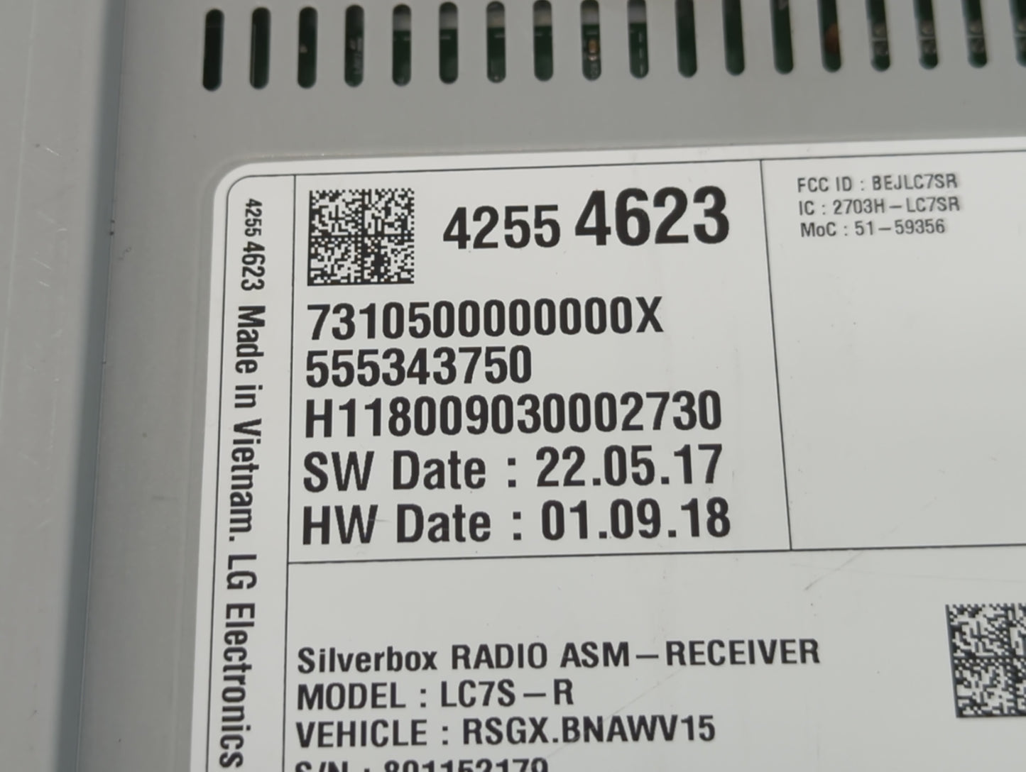 2018-2019 Chevrolet Colorado Radio AM FM Cd Player Receiver Replacement P/N:42554623 Fits Fits 2018 2019 OEM Used Auto Parts
