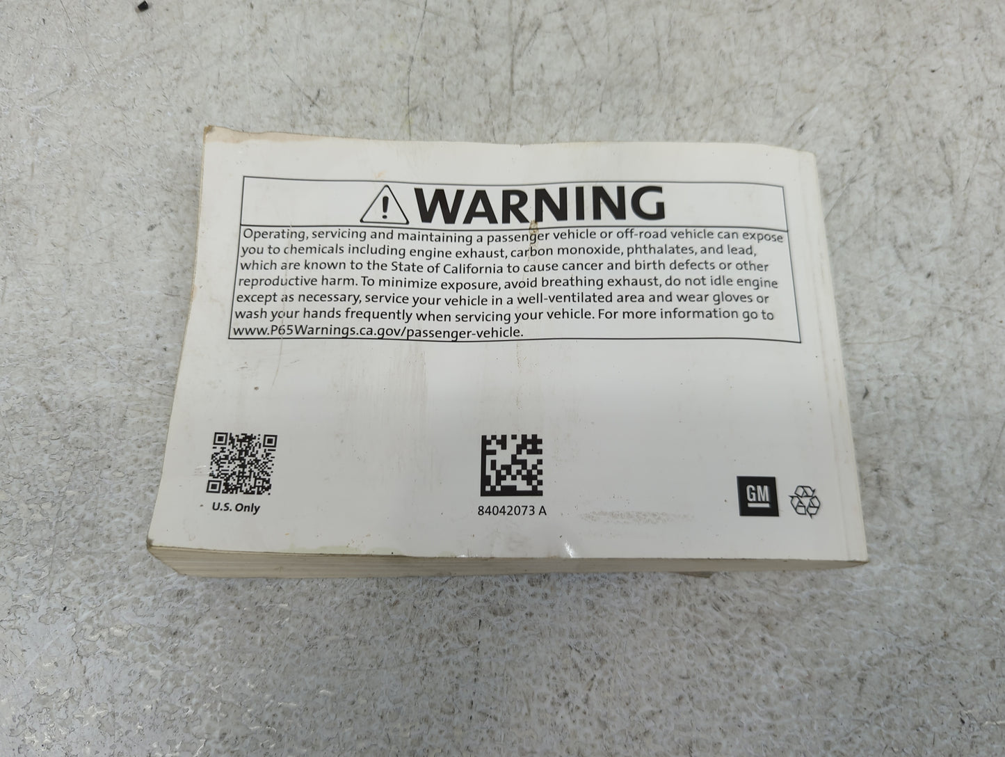 2018 Chevrolet Cruze Owners Manual Book Guide OEM Used Auto Parts - Oemusedautoparts1.com