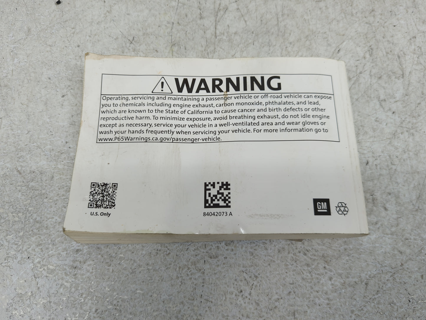 2018 Chevrolet Cruze Owners Manual Book Guide OEM Used Auto Parts - Oemusedautoparts1.com