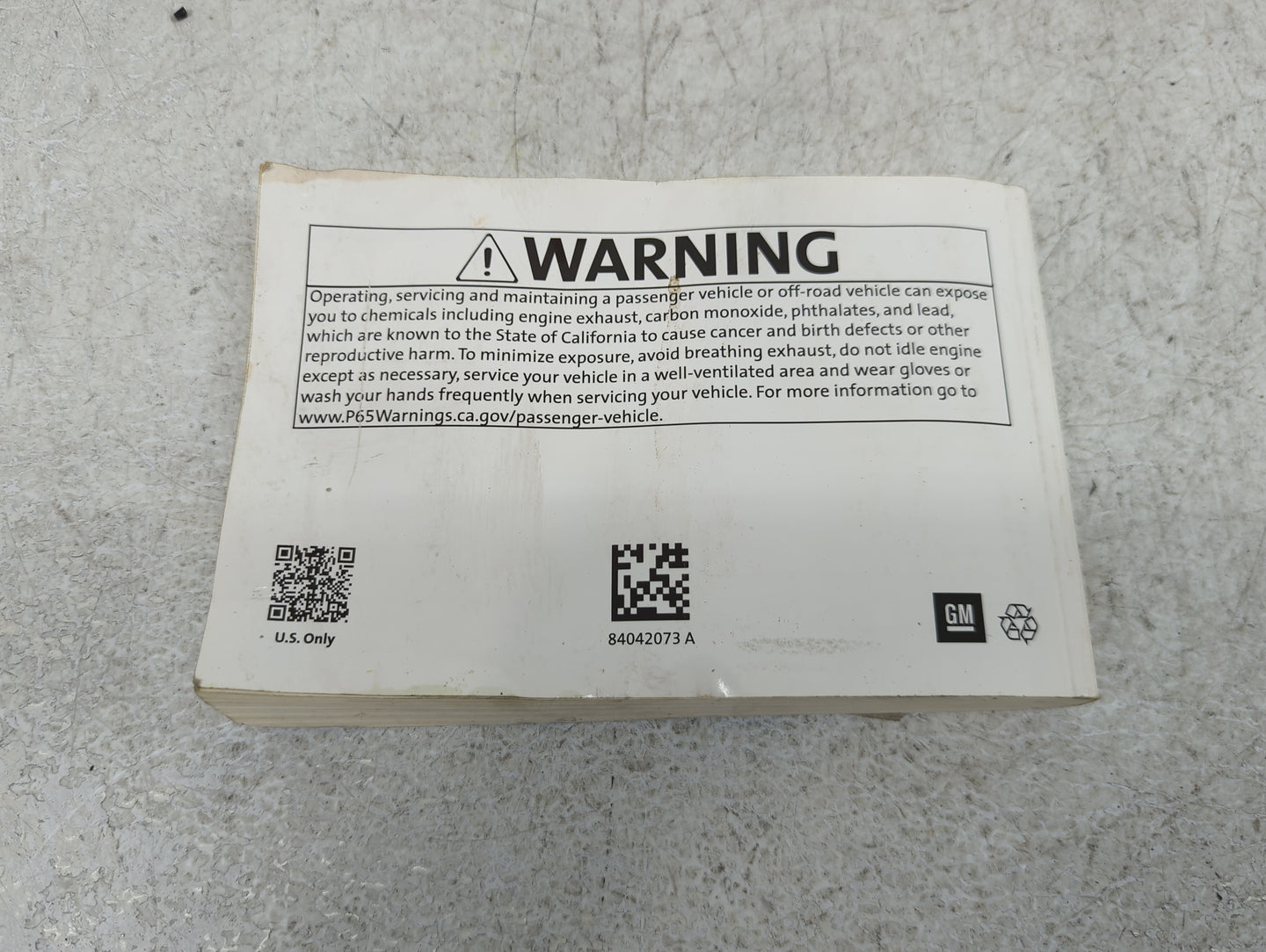 2018 Chevrolet Cruze Owners Manual Book Guide OEM Used Auto Parts - Oemusedautoparts1.com