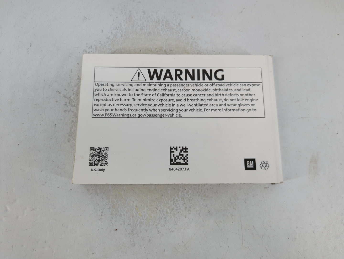 2018 Chevrolet Cruze Owners Manual Book Guide P/N:84042073 A OEM Used Auto Parts - Oemusedautoparts1.com