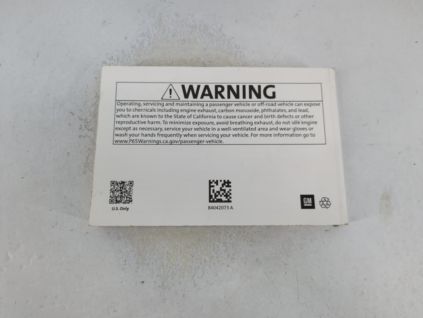 2018 Chevrolet Cruze Owners Manual Book Guide P/N:84042073 A OEM Used Auto Parts - Oemusedautoparts1.com