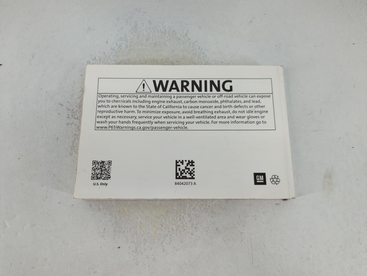 2018 Chevrolet Cruze Owners Manual Book Guide P/N:84042073 A OEM Used Auto Parts - Oemusedautoparts1.com