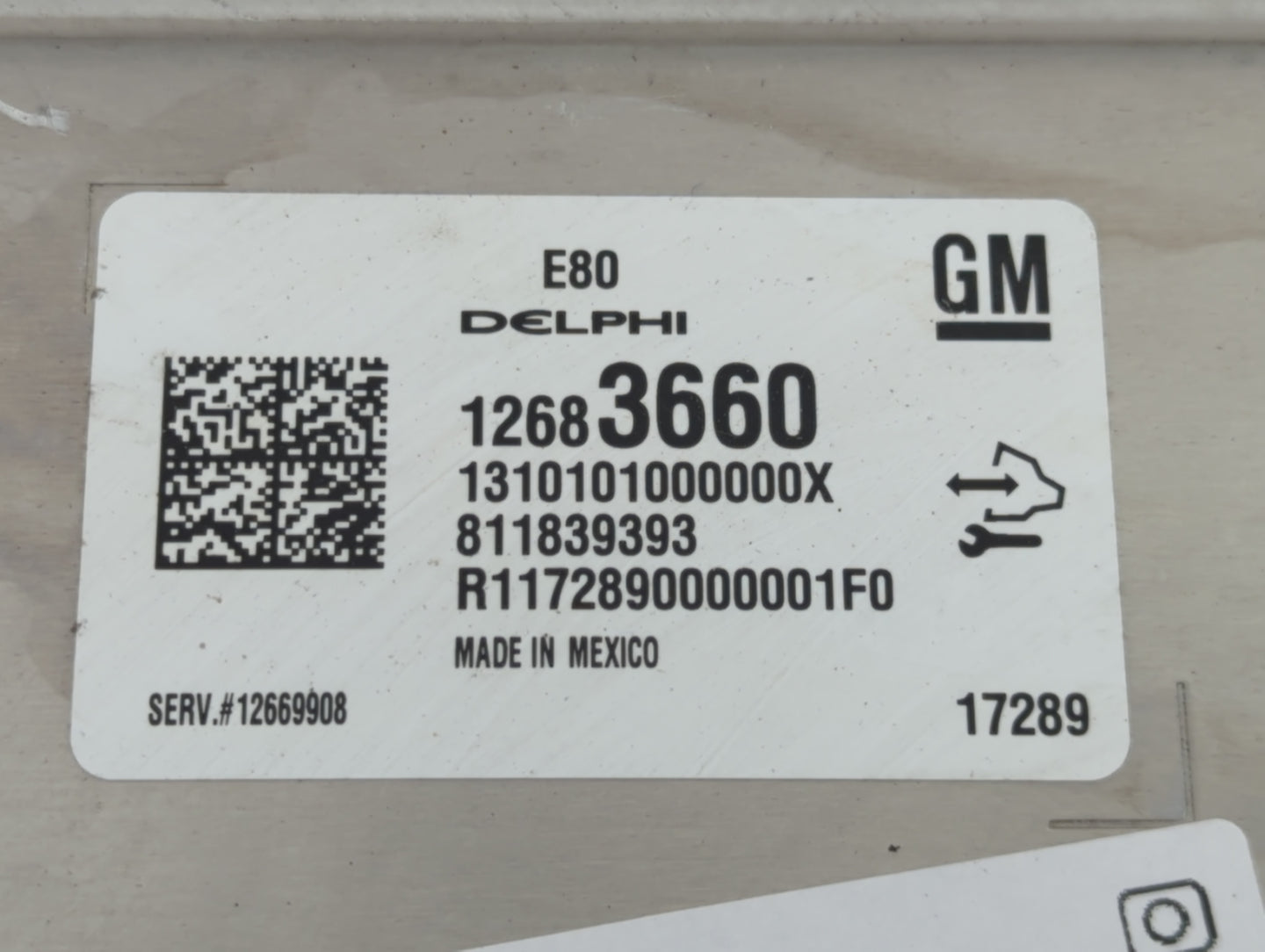 2017-2019 Chevrolet Cruze PCM Engine Control Computer ECU ECM PCU OEM P/N:1268 3660 Fits Fits 2017 2018 2019 2020 2021 2022 