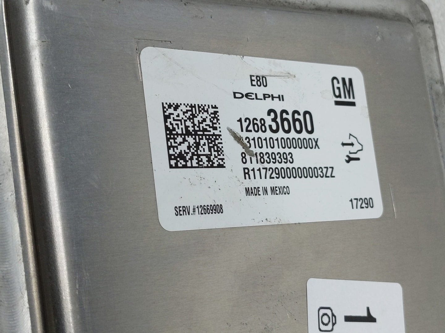 2017-2019 Chevrolet Cruze PCM Engine Control Computer ECU ECM PCU OEM P/N:811839393 12683660 Fits OEM Used Auto Parts - Oemu