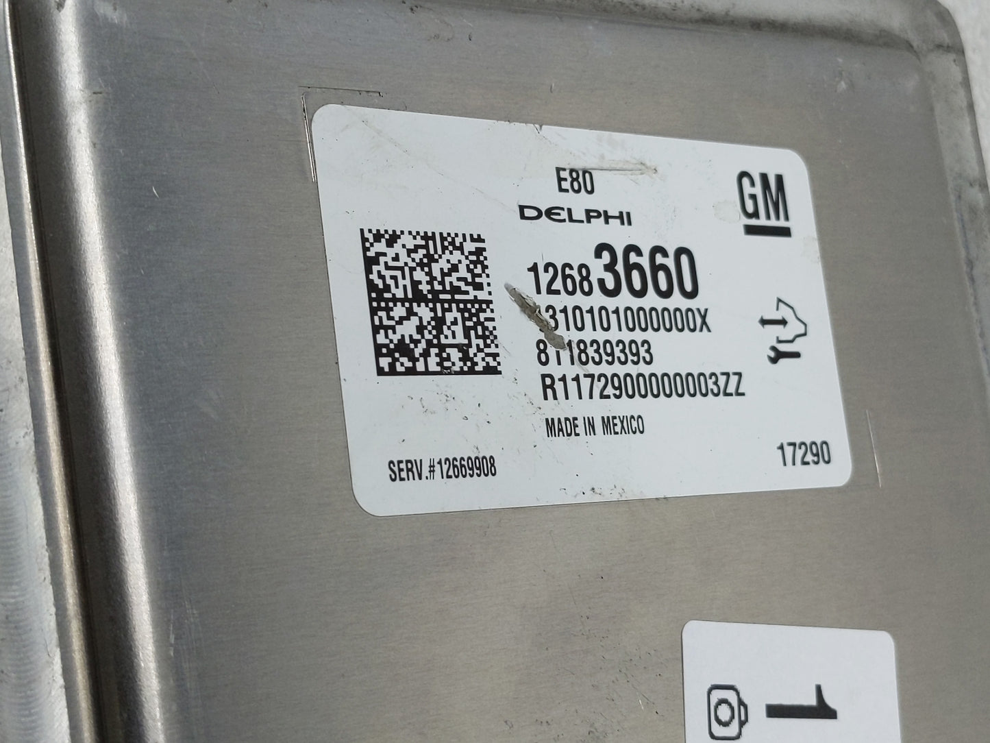 2017-2019 Chevrolet Cruze PCM Engine Control Computer ECU ECM PCU OEM P/N:811839393 12683660 Fits OEM Used Auto Parts - Oemu