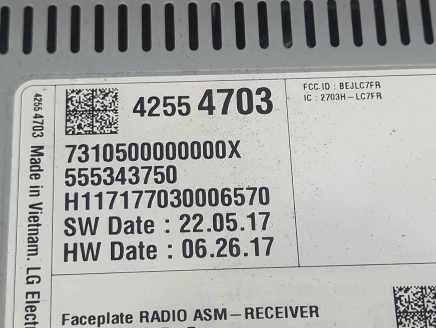 2018 Chevrolet Cruze Information Display Screen 1494928 - Oemusedautoparts1.com