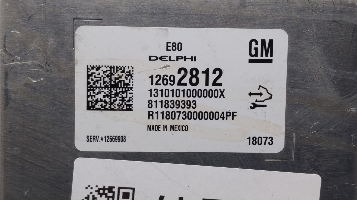 2017-2018 Chevrolet Cruze PCM Engine Control Computer ECU ECM PCU OEM P/N:12692812 12687467, 12696201 Fits Fits 2017 2018 20
