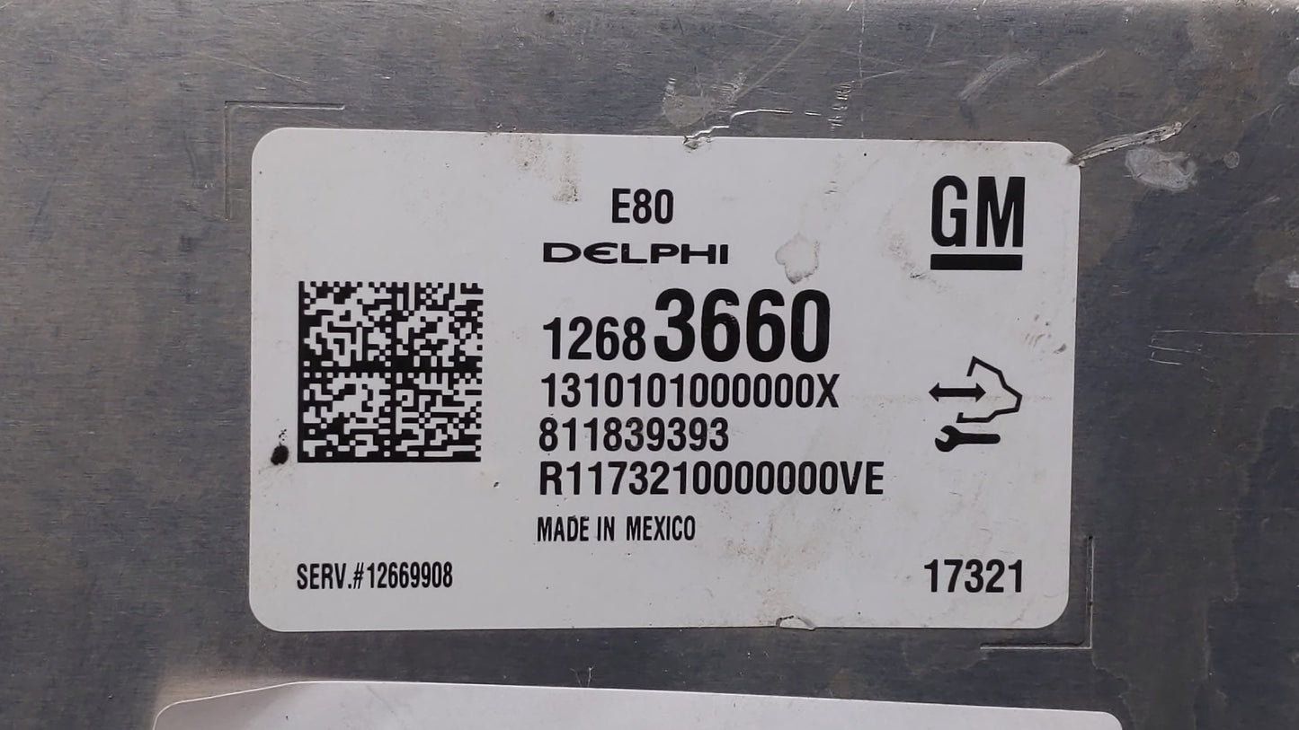 2017-2018 Chevrolet Cruze PCM Engine Control Computer ECU ECM PCU OEM P/N:12692812 12687467, 12696201 Fits Fits 2017 2018 20
