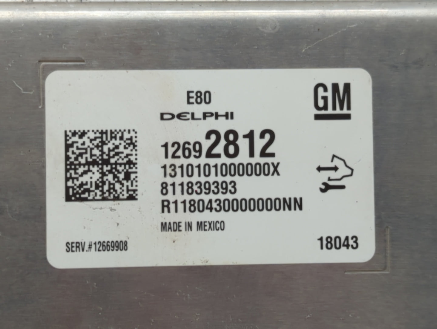 2017-2018 Chevrolet Cruze PCM Engine Control Computer ECU ECM PCU OEM P/N:12669908 12688128 Fits Fits 2017 2018 2019 OEM Use