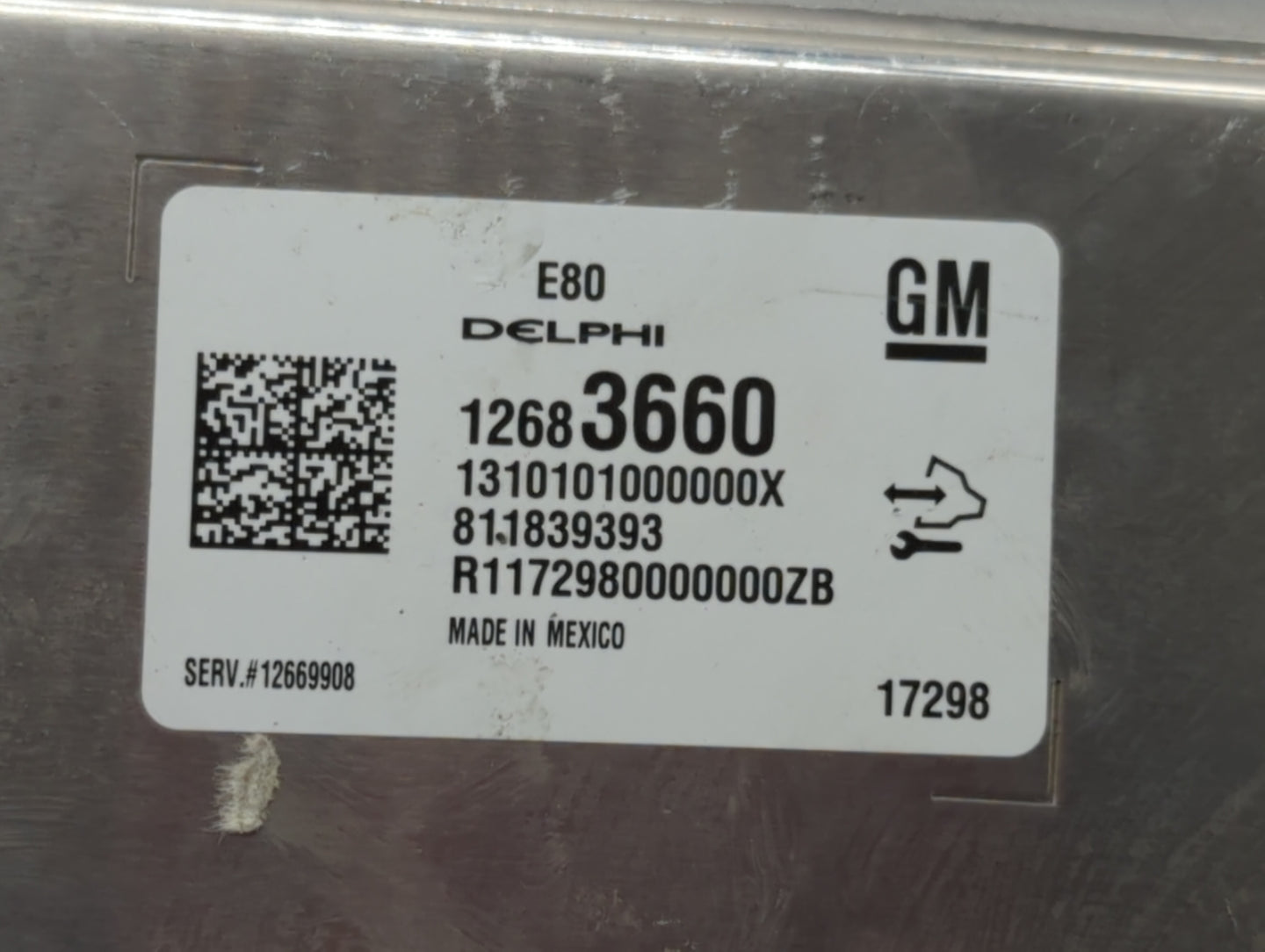 2017-2018 Chevrolet Cruze PCM Engine Control Computer ECU ECM PCU OEM P/N:12669908 12681528 Fits Fits 2017 2018 2019 OEM Use