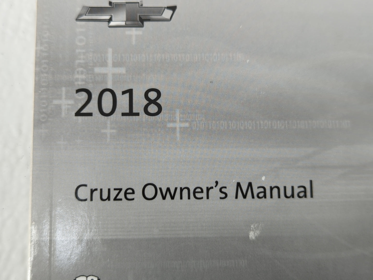 2018 Chevrolet Cruze Owners Manual Book Guide OEM Used Auto Parts - Oemusedautoparts1.com