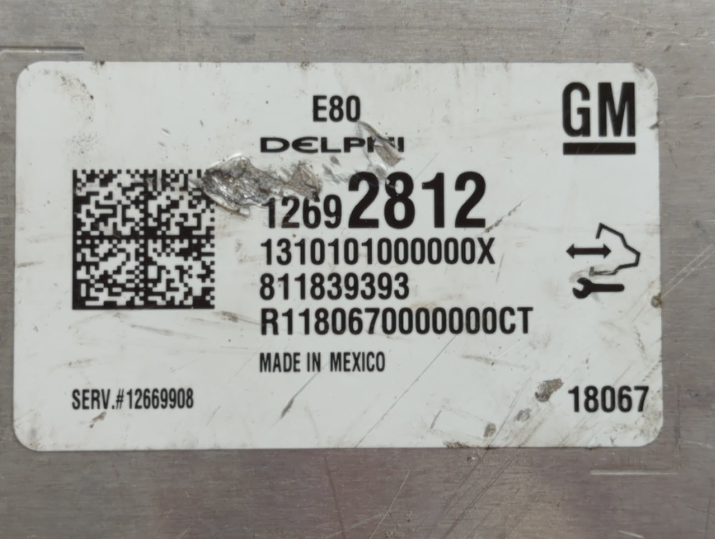 2017-2019 Chevrolet Cruze PCM Engine Control Computer ECU ECM PCU OEM P/N:12683660 12694511 Fits OEM Used Auto Parts - Oemus