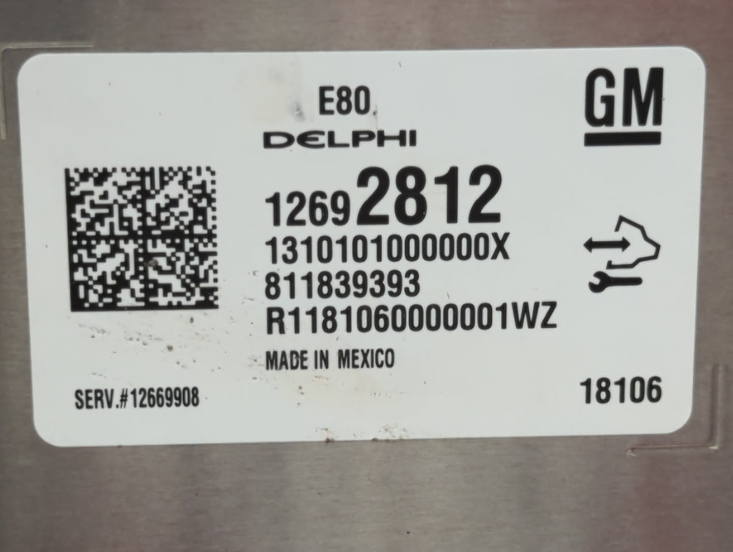 2017-2019 Chevrolet Cruze PCM Engine Control Computer ECU ECM PCU OEM P/N:12692812 12681528 Fits OEM Used Auto Parts - Oemus