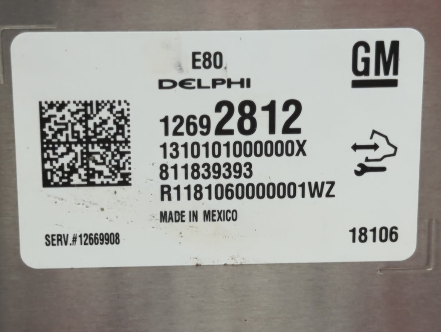 2017-2019 Chevrolet Cruze PCM Engine Control Computer ECU ECM PCU OEM P/N:12692812 12681528 Fits OEM Used Auto Parts - Oemus
