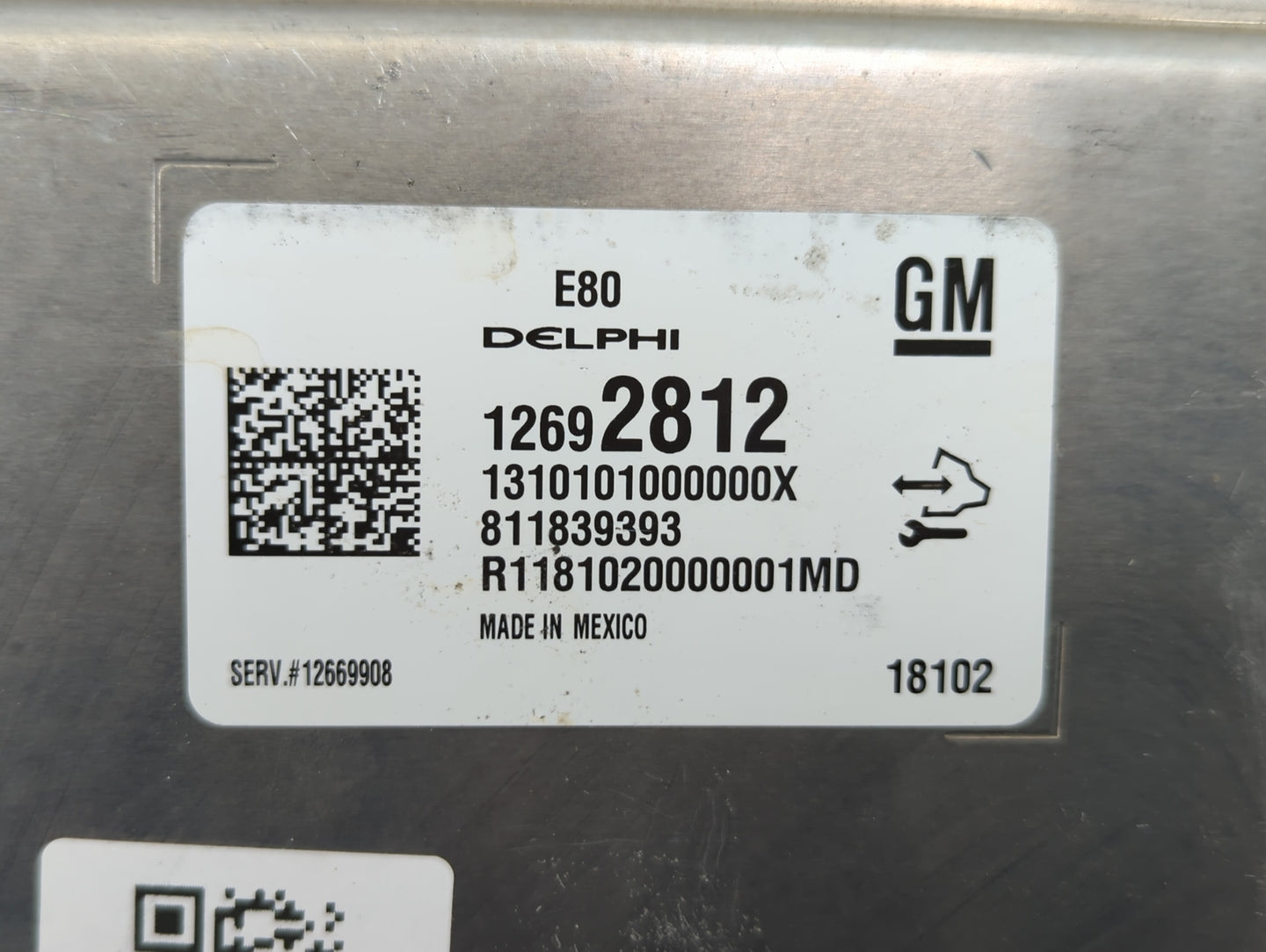 2017-2019 Chevrolet Cruze PCM Engine Control Computer ECU ECM PCU OEM P/N:12669908 12692812 Fits OEM Used Auto Parts - Oemus
