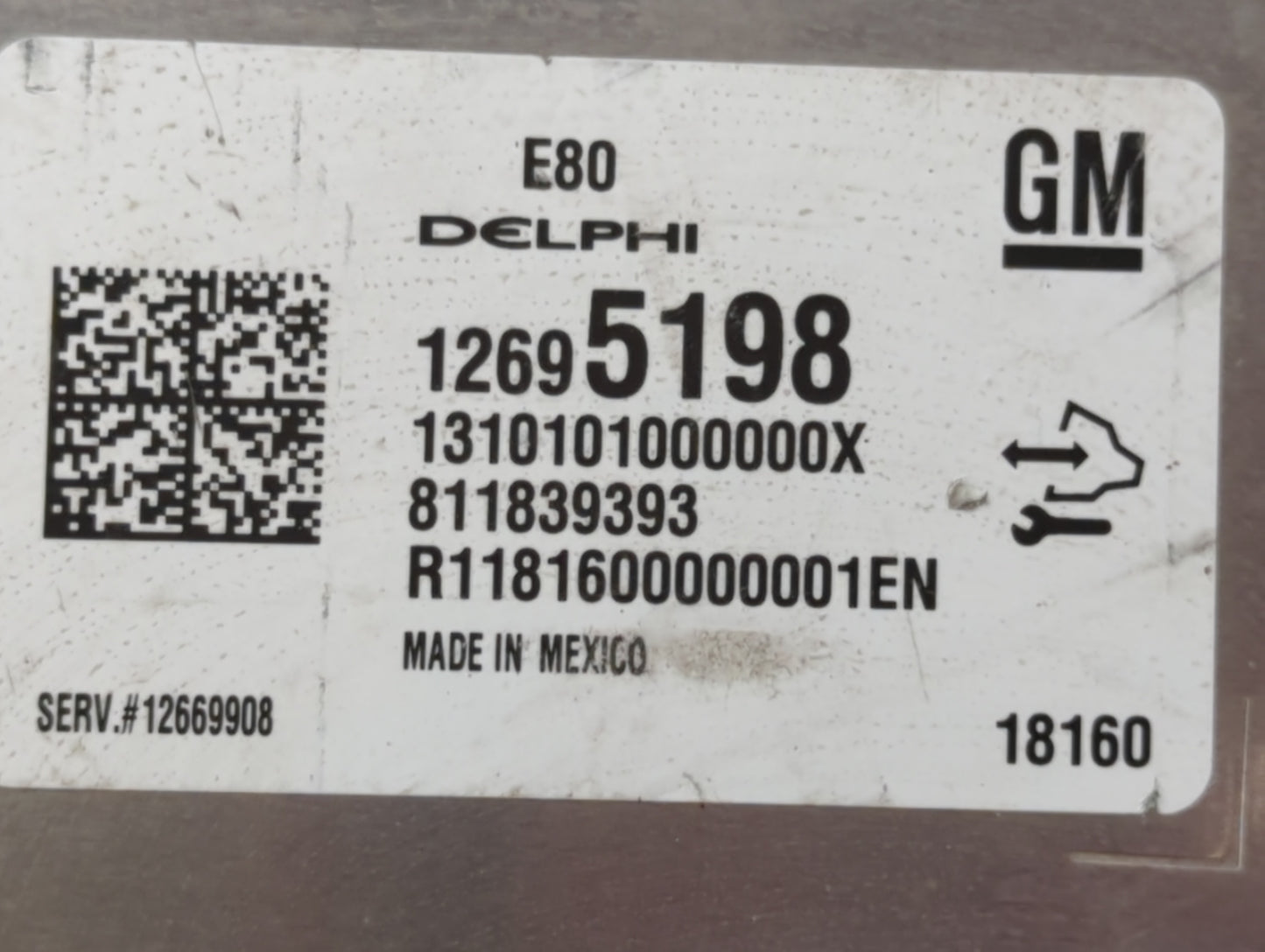 2017-2019 Chevrolet Cruze PCM Engine Control Computer ECU ECM PCU OEM P/N:12669908 12695198 Fits OEM Used Auto Parts - Oemus