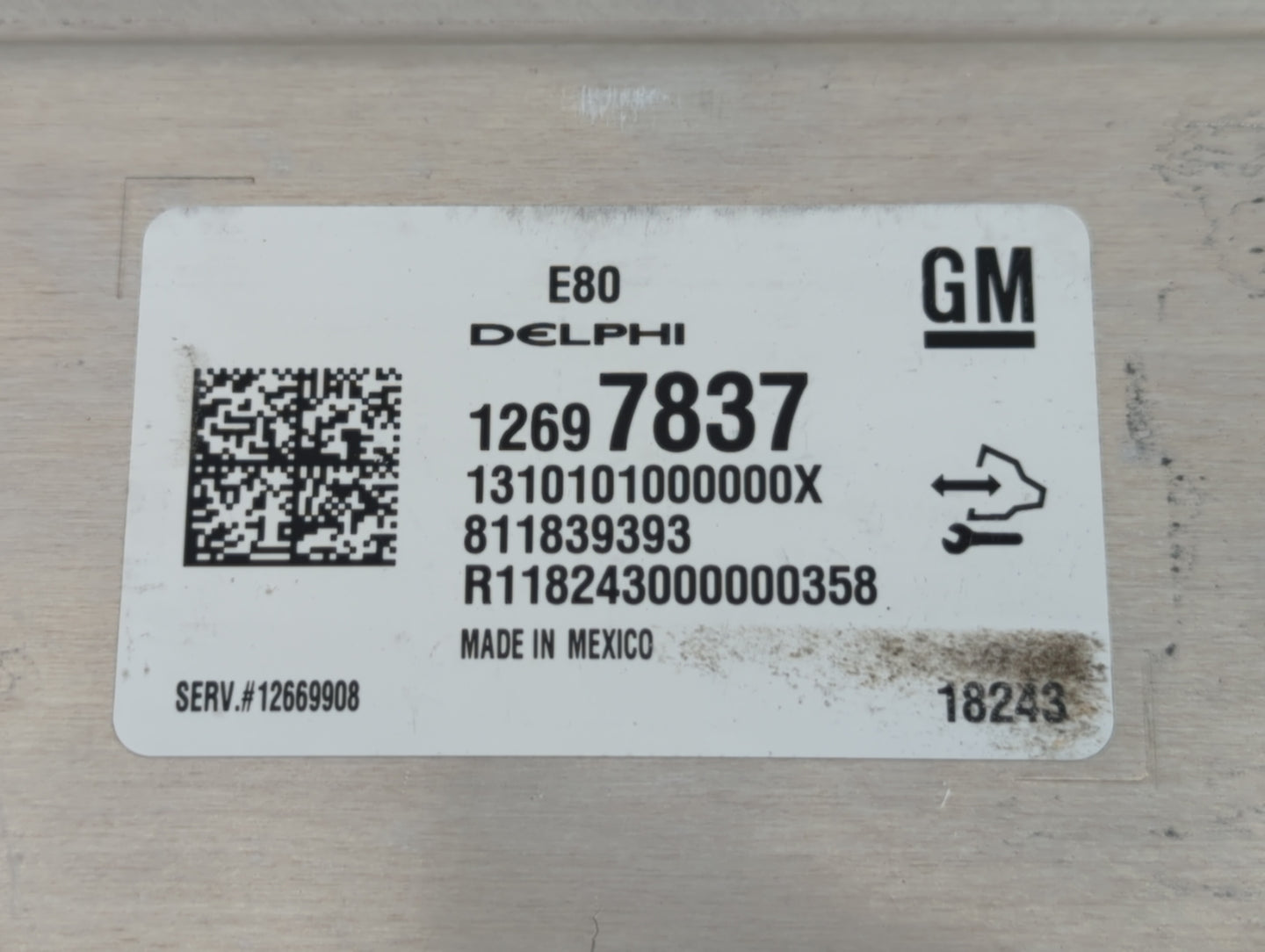 2017-2019 Chevrolet Cruze PCM Engine Control Computer ECU ECM PCU OEM P/N:12697837 12669908 Fits OEM Used Auto Parts - Oemus