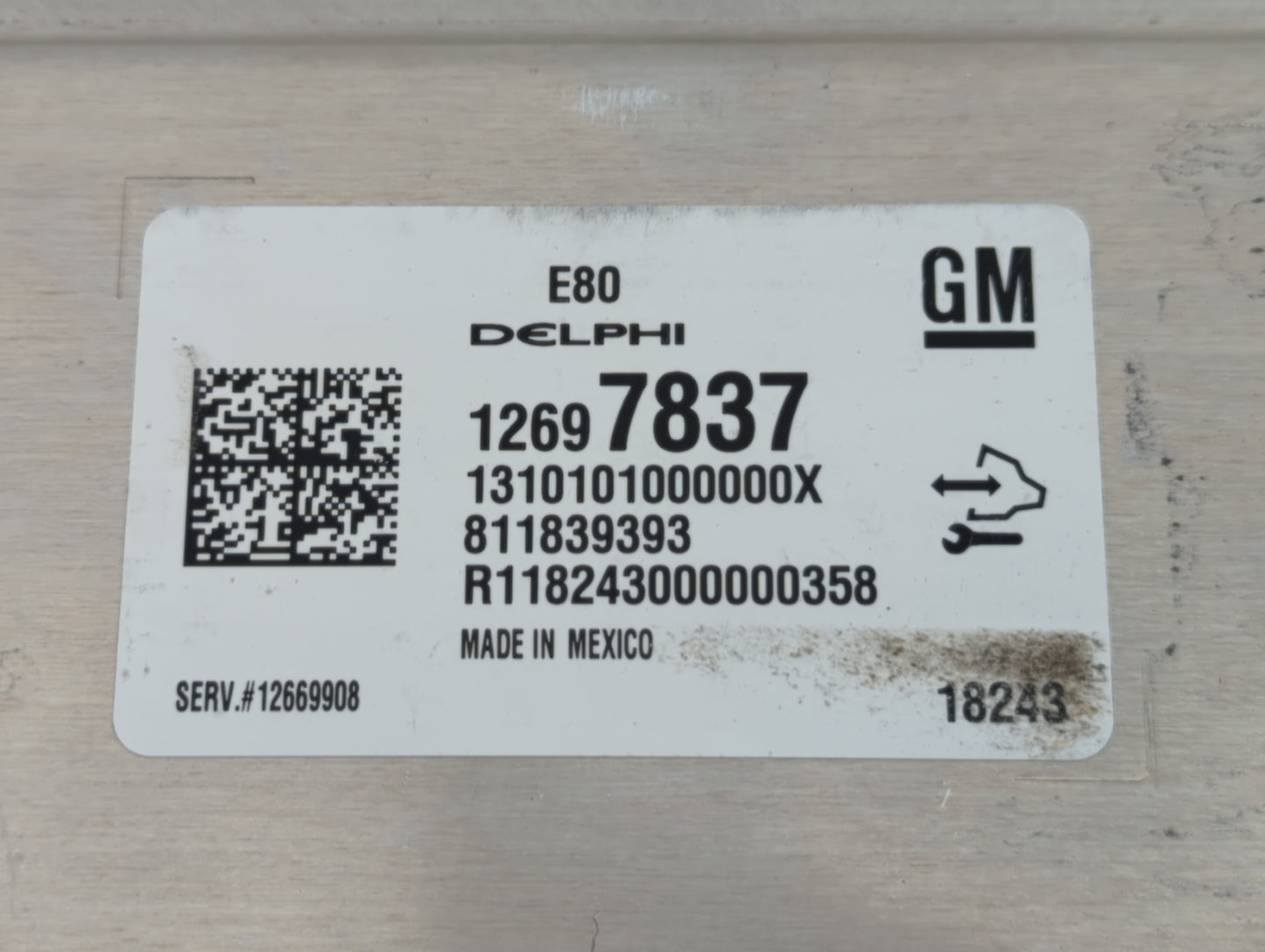 2017-2019 Chevrolet Cruze PCM Engine Control Computer ECU ECM PCU OEM P/N:12697837 12669908 Fits OEM Used Auto Parts - Oemus