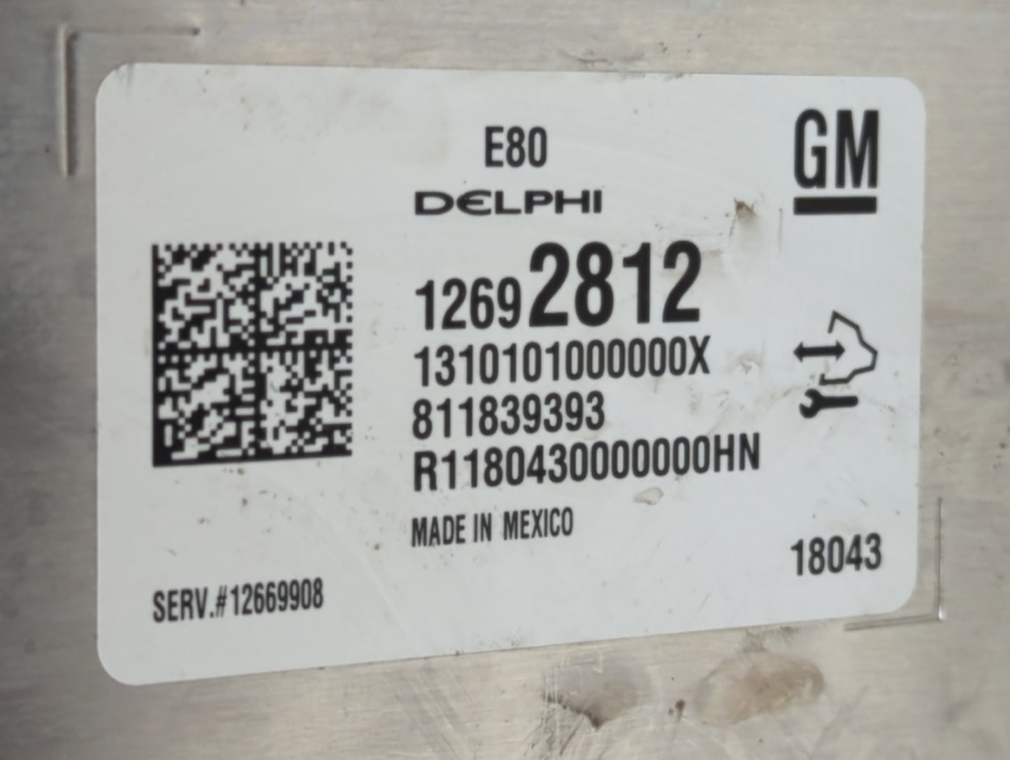 2017-2019 Chevrolet Cruze PCM Engine Control Computer ECU ECM PCU OEM P/N:12692812 Fits Fits 2017 2018 2019 2020 2021 2022 O