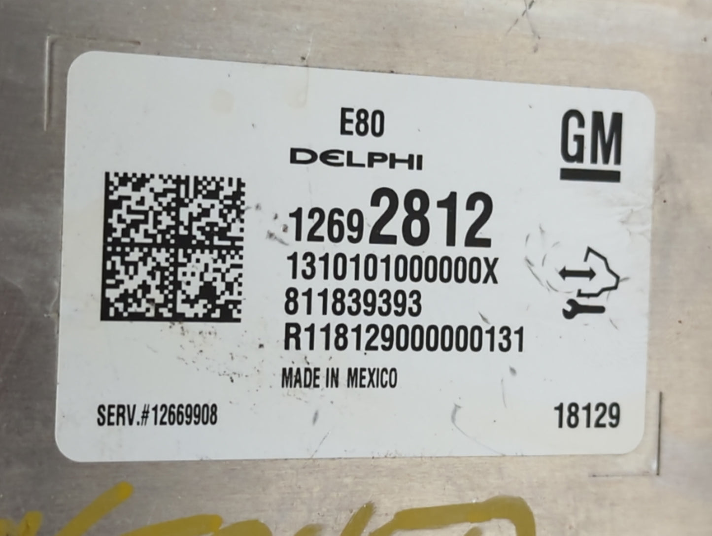 2017-2019 Chevrolet Cruze PCM Engine Control Computer ECU ECM PCU OEM P/N:12692812 Fits Fits 2017 2018 2019 2020 2021 2022 O
