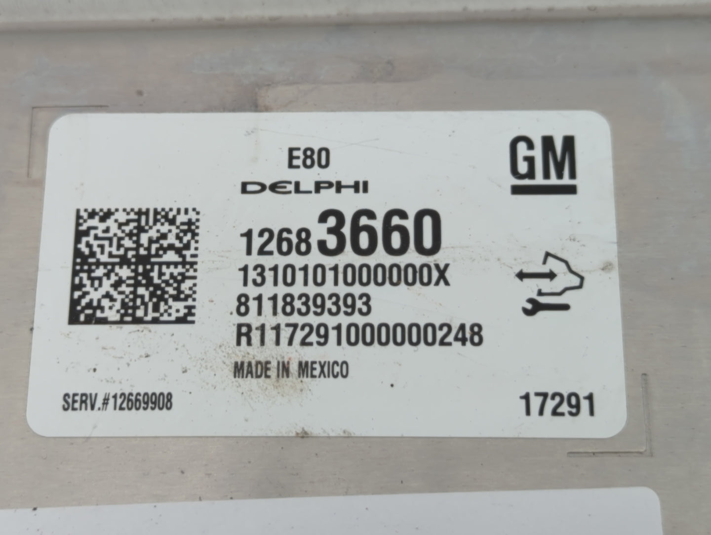 2017-2019 Chevrolet Cruze PCM Engine Control Computer ECU ECM PCU OEM P/N:12683660 Fits Fits 2017 2018 2019 2020 2021 2022 O