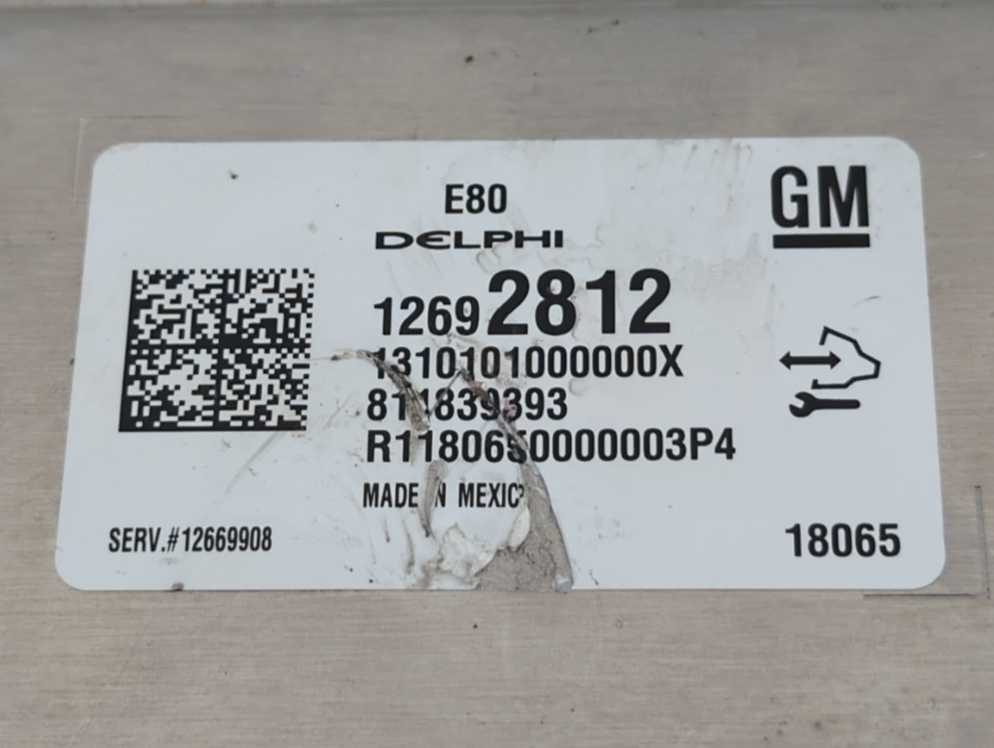 2017-2019 Chevrolet Cruze PCM Engine Control Computer ECU ECM PCU OEM P/N:12692812 Fits Fits 2017 2018 2019 2020 2021 2022 O