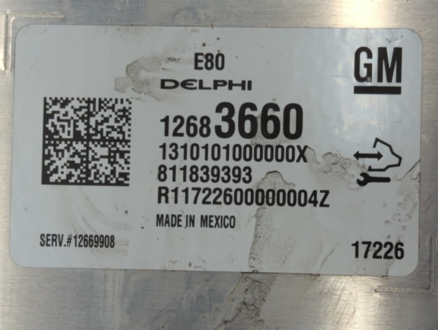 2017-2019 Chevrolet Cruze PCM Engine Control Computer ECU ECM PCU OEM P/N:12683660 Fits Fits 2017 2018 2019 2020 2021 2022 O