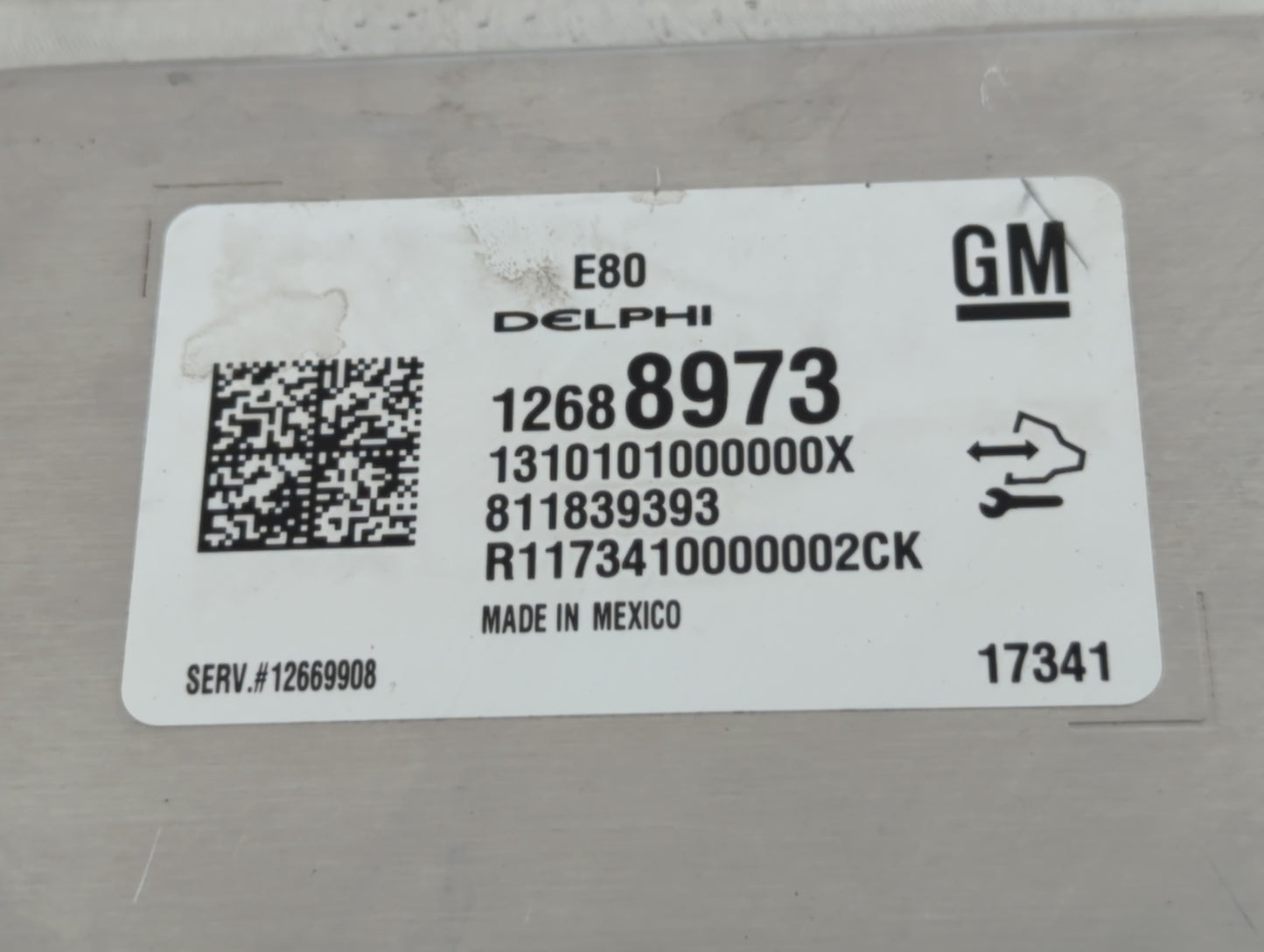 2017-2019 Chevrolet Cruze PCM Engine Control Computer ECU ECM PCU OEM P/N:12688973 Fits Fits 2017 2018 2019 2020 2021 2022 O