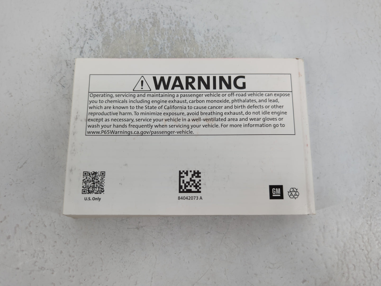 2018 Chevrolet Cruze Owners Manual Book Guide P/N:84042073 A OEM Used Auto Parts - Oemusedautoparts1.com