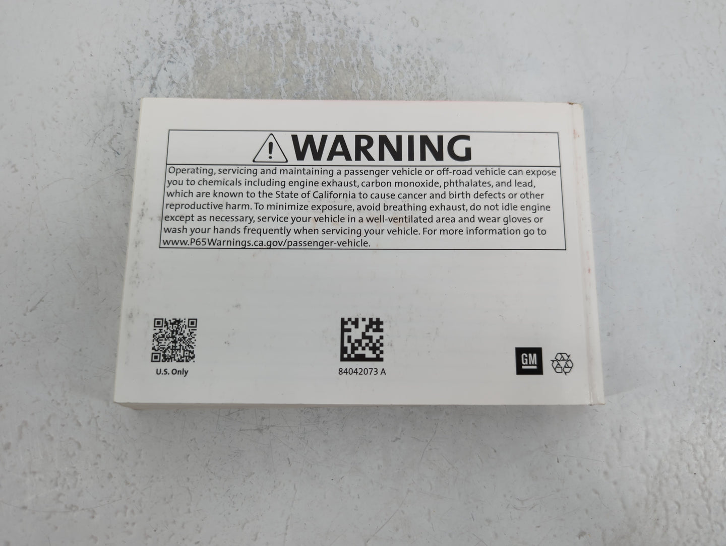 2018 Chevrolet Cruze Owners Manual Book Guide P/N:84042073 A OEM Used Auto Parts - Oemusedautoparts1.com