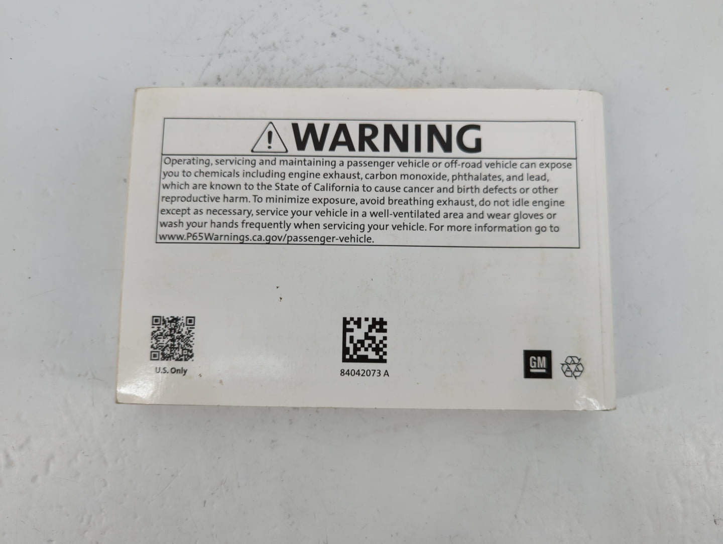 2018 Chevrolet Cruze Owners Manual Book Guide P/N:84042073 A OEM Used Auto Parts - Oemusedautoparts1.com