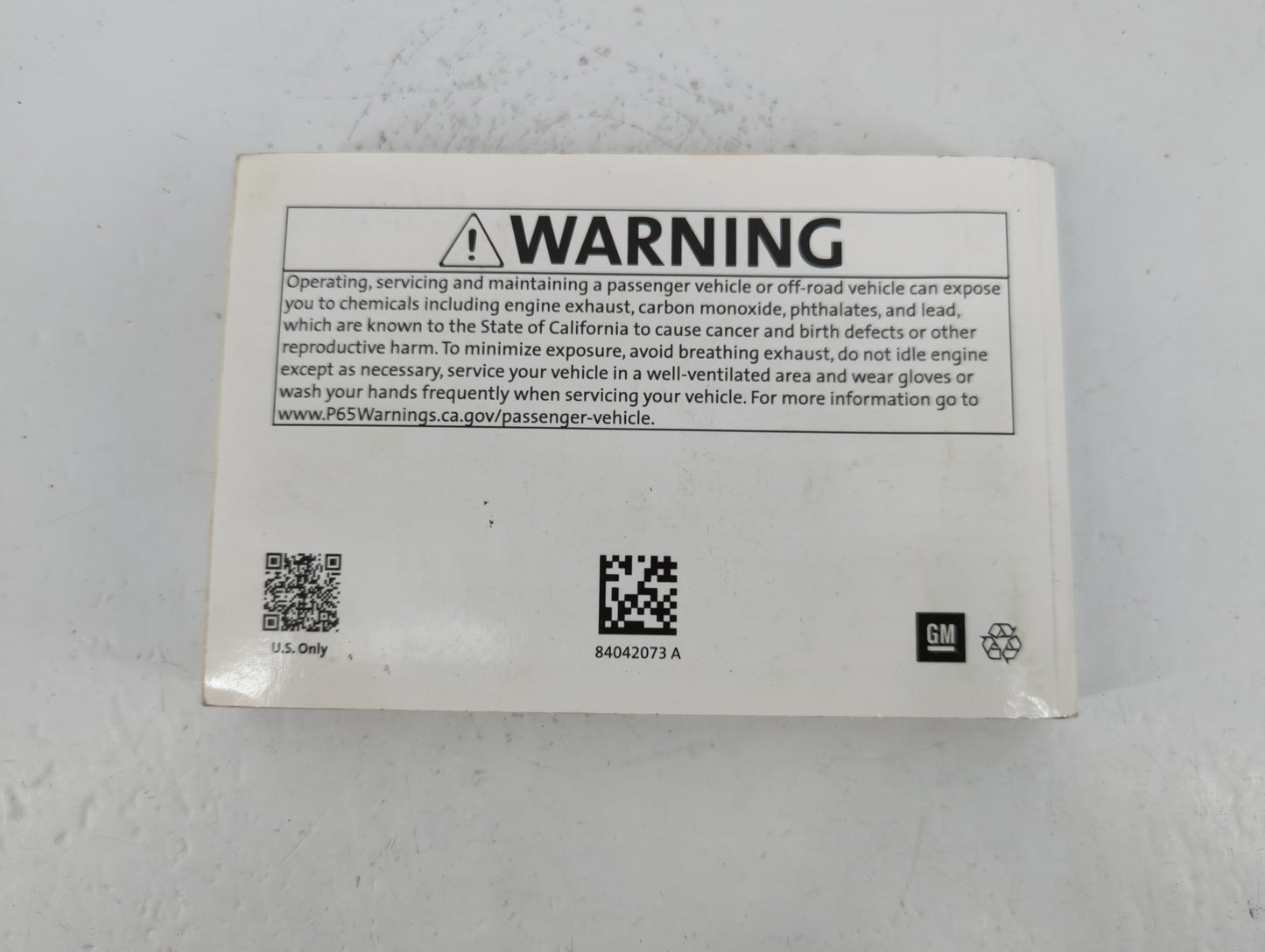 2018 Chevrolet Cruze Owners Manual Book Guide P/N:84042073 A OEM Used Auto Parts - Oemusedautoparts1.com