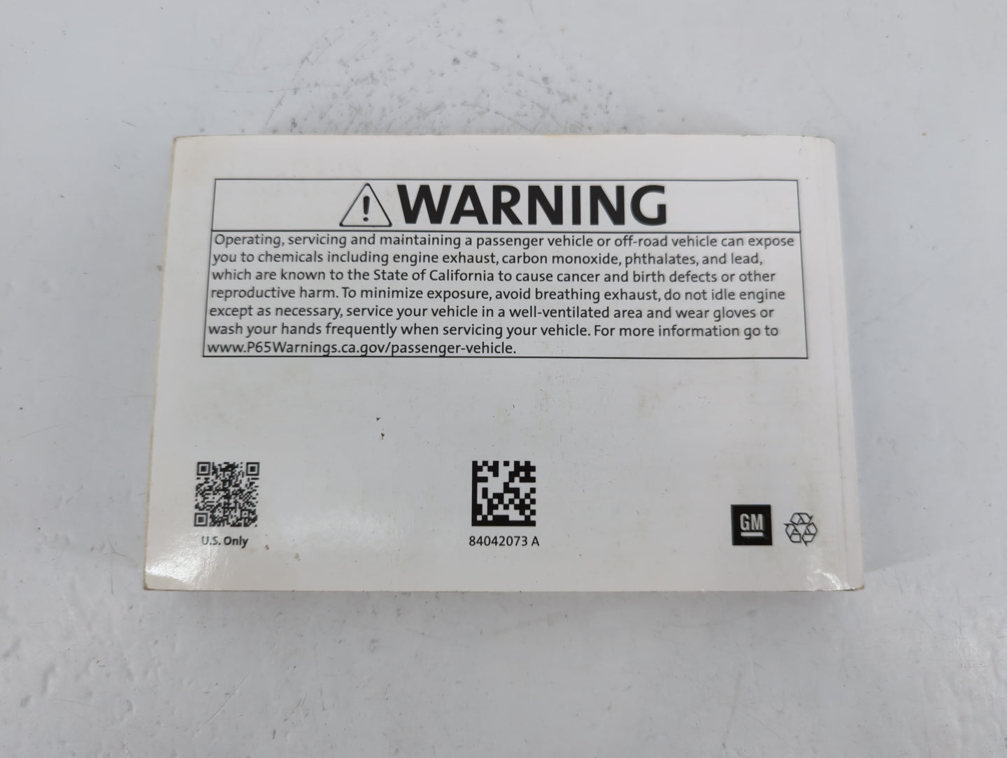 2018 Chevrolet Cruze Owners Manual Book Guide P/N:84042073 A OEM Used Auto Parts - Oemusedautoparts1.com