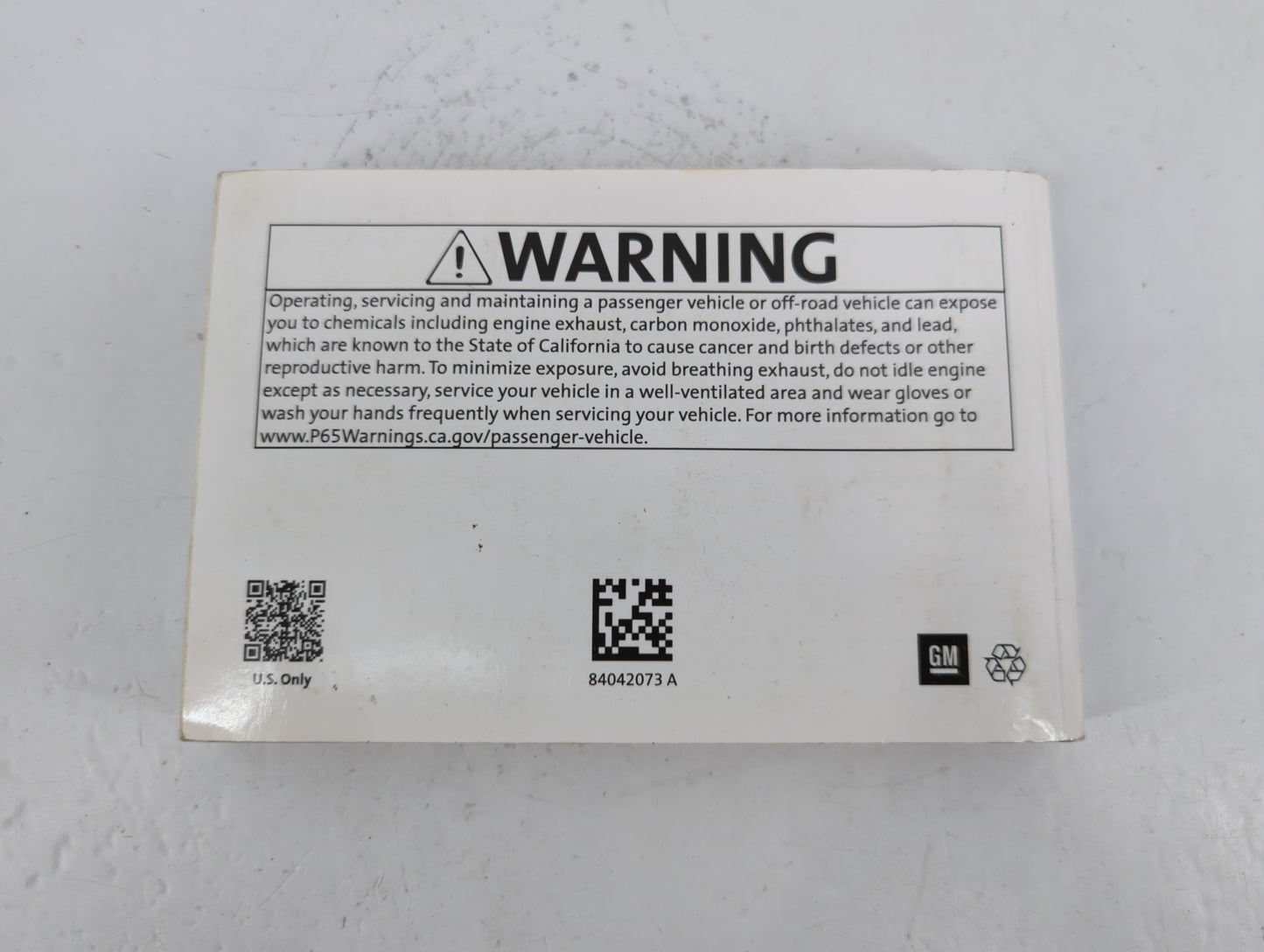 2018 Chevrolet Cruze Owners Manual Book Guide P/N:84042073 A OEM Used Auto Parts - Oemusedautoparts1.com