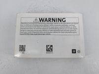2018 Chevrolet Cruze Owners Manual Book Guide P/N:84042073 A OEM Used Auto Parts - Oemusedautoparts1.com