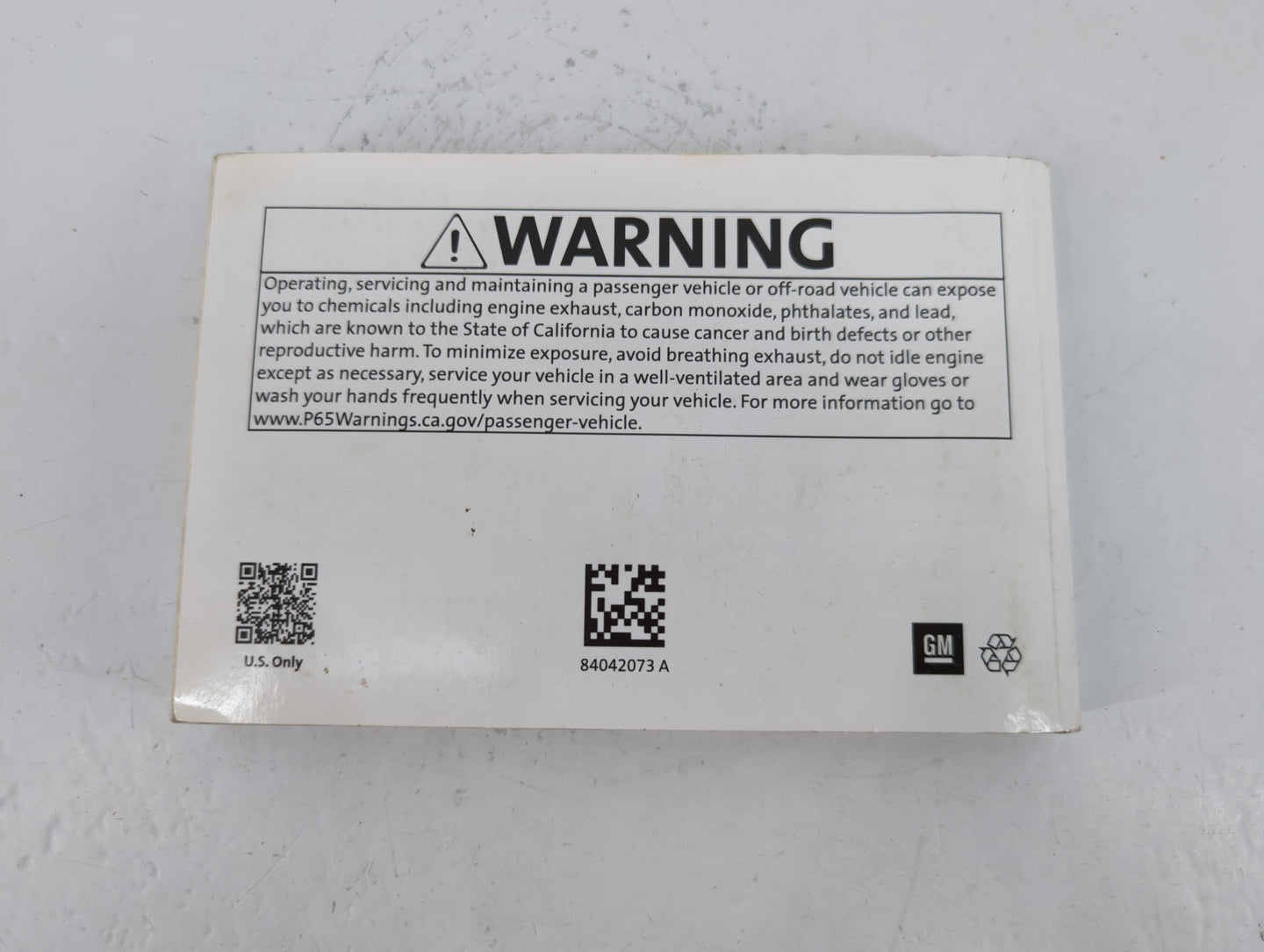 2018 Chevrolet Cruze Owners Manual Book Guide P/N:84042073 A OEM Used Auto Parts - Oemusedautoparts1.com